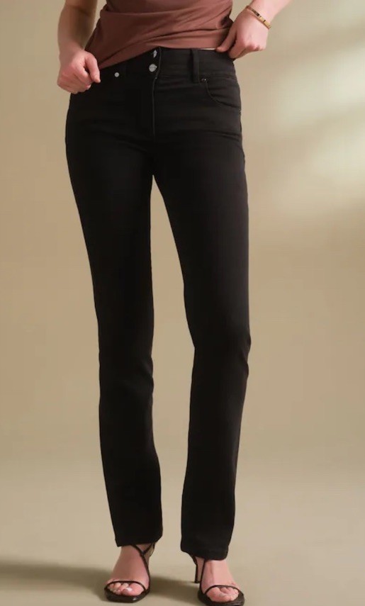 NEW NEXT Black Bootleg Jeans Liftslim Bootcut Size 17 R Rrp £48 image 2