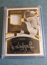 2021 Panini Immaculate Monochrome Relics Jersey 10/46 Luis Patino Auto RPA RAYS