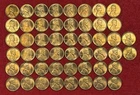 1944 P BU Lincoln Wheat Penny Cent 1 Full Roll Of 50 Coins RD RD/BN Mint Luster