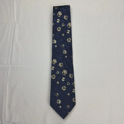 Dolce & Gabbana Men's Tie 100% Silk Blue Geometric Pattern / 58" x 3.25"/ Italy - product listing photo