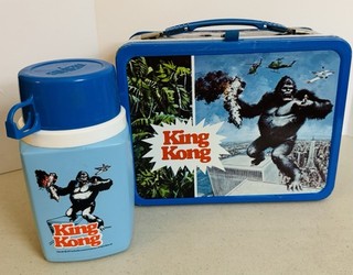 Vintage 1977 King Kong Metal Lunchbox & Thermos