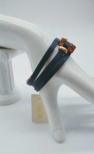 SAACHI LEATHER DRUZY QUARTZ MAGNETIC BRACELET - Picture 4 of 8