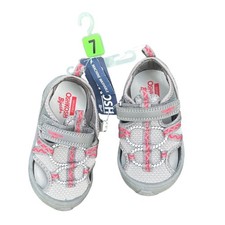 OshKosh B'Gosh Abe Play Sandals Toddler Size 7 Grey Red