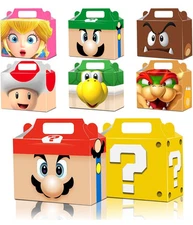 16 Super Mario Brothers Gift Boxes For Kids Parties - 8 Characters