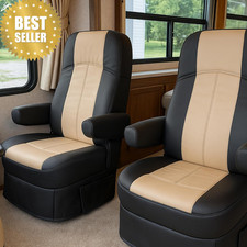 2 Pack Rv Captain Chair Seat Covers Universal Fit Motorhome Camper Van