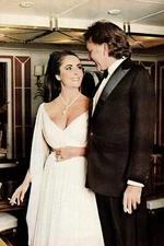 Elizabeth Taylor Richard Burton candid 1960's classic pose 4x6 inch real photo