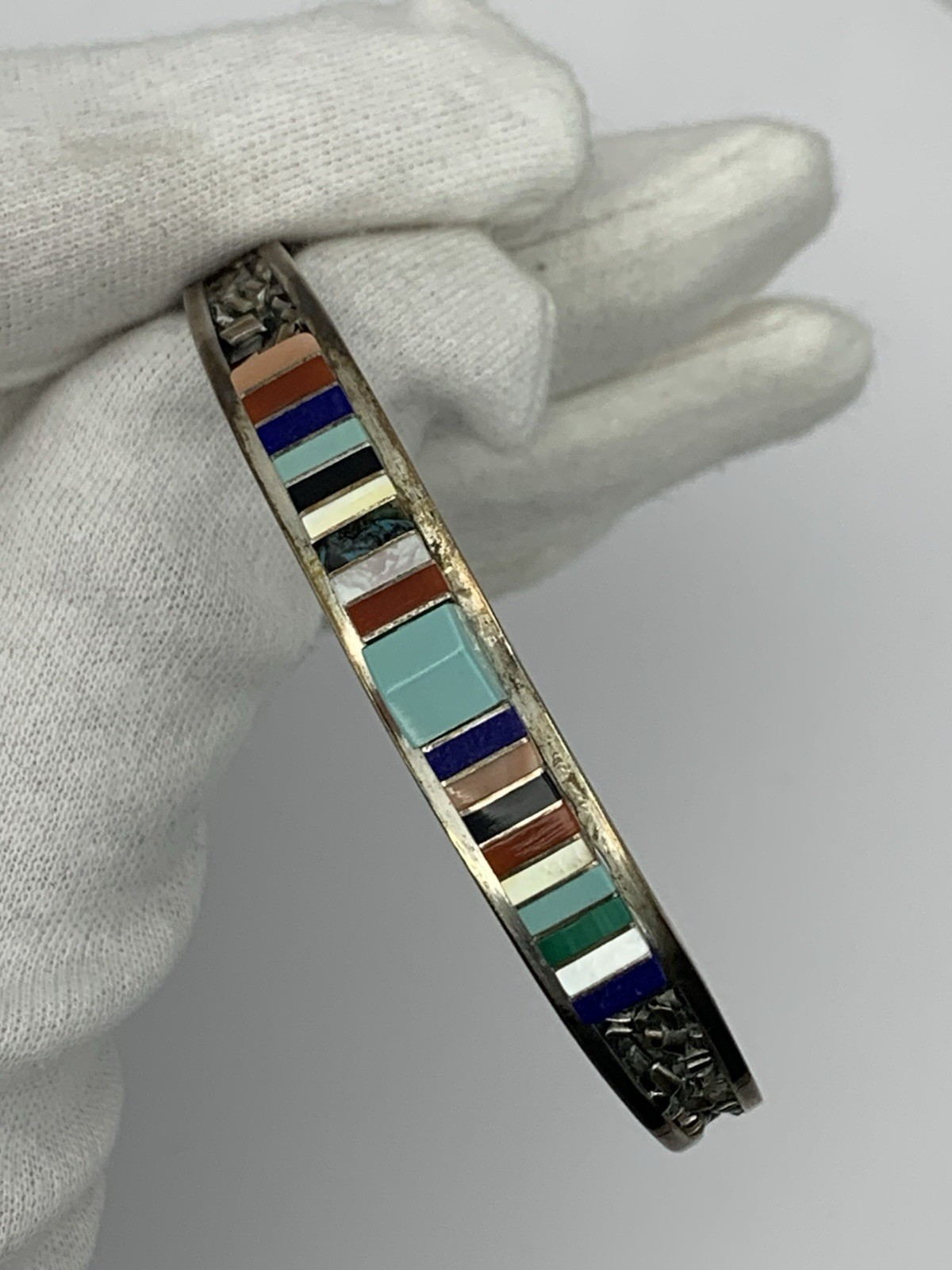 SterlingSilver Native American Multistone Bracele… - image 2