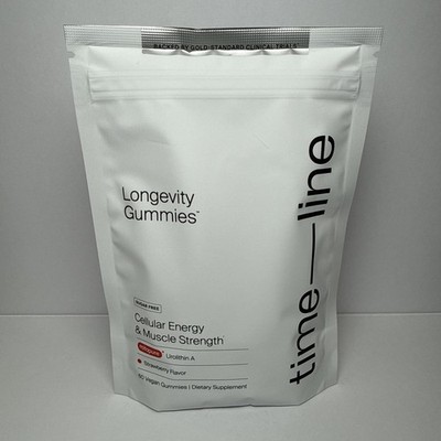 Time Line Longevity Gummies, Cellular Energy & Muscle Support, Strawberry, 60