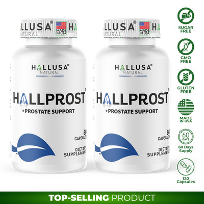HALLPROST Prostate & Urinary Support - Inflamed Prostate, Prostatitis - 120 Caps