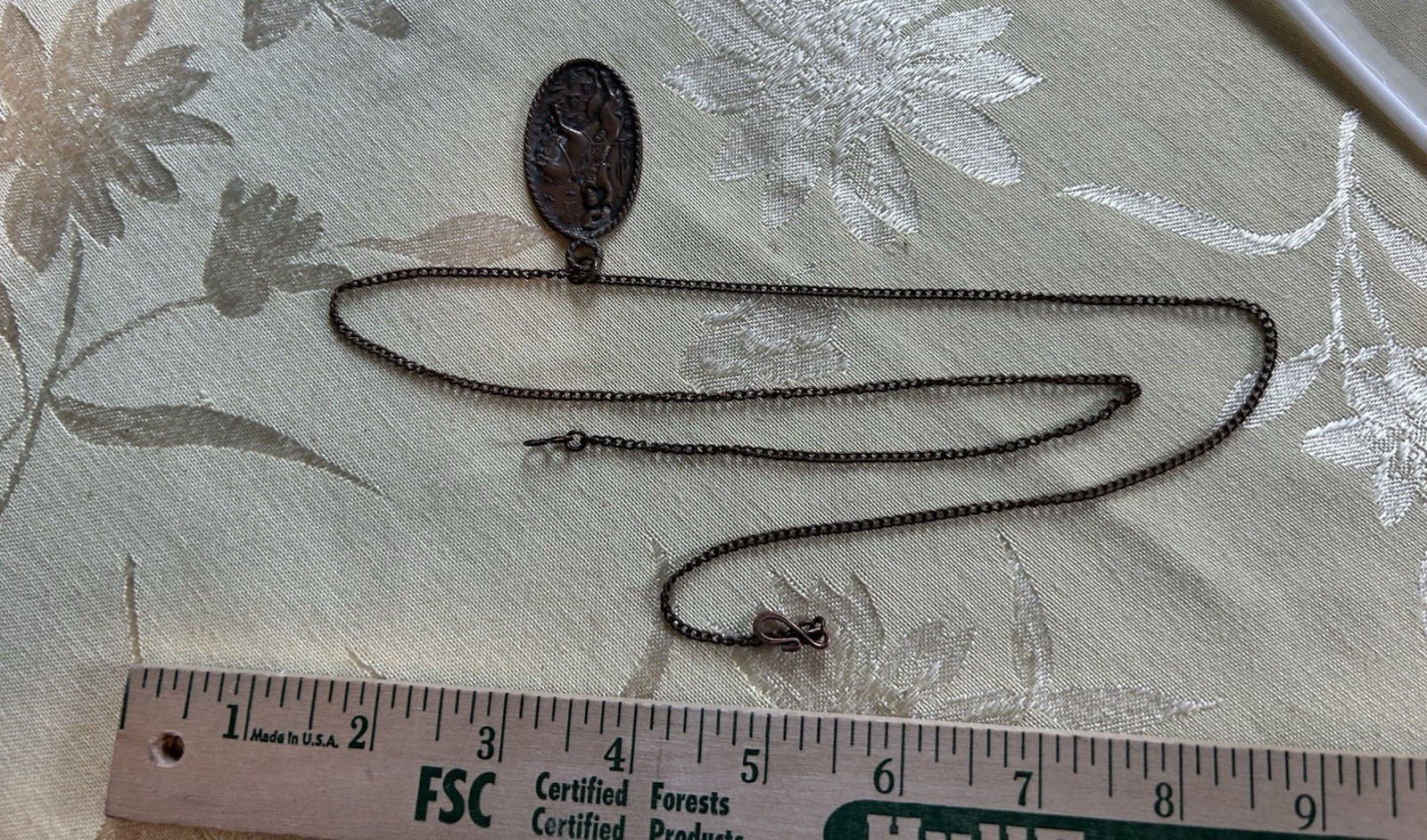 Solid Copper Necklace Cowboy On Bronc - image 3