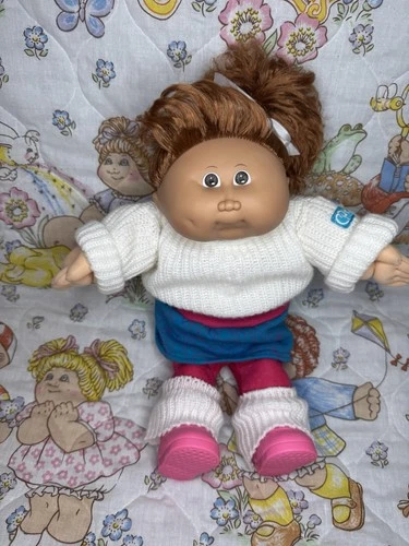 Vintage 1986 Cabbage Patch Kids Corn Silk Doll HM 14 Coleco Original Outfit