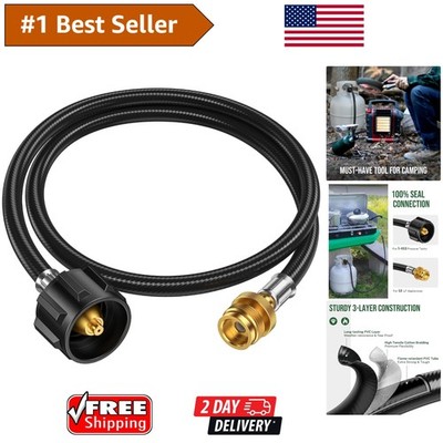 Versatile 4FT Propane Hose Adapter 1lb to 20lb for Weber Q & Coleman Stoves