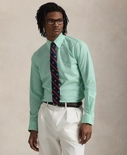 125 Polo Ralph Lauren Mens Gingham Poplin Shirt Green Multi M 16-3233