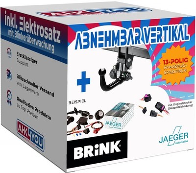 BRINK AHK für Audi A4 Avant B9 15-24 vert. abnehmbar + 13-pol JAEGER ES SPEZ