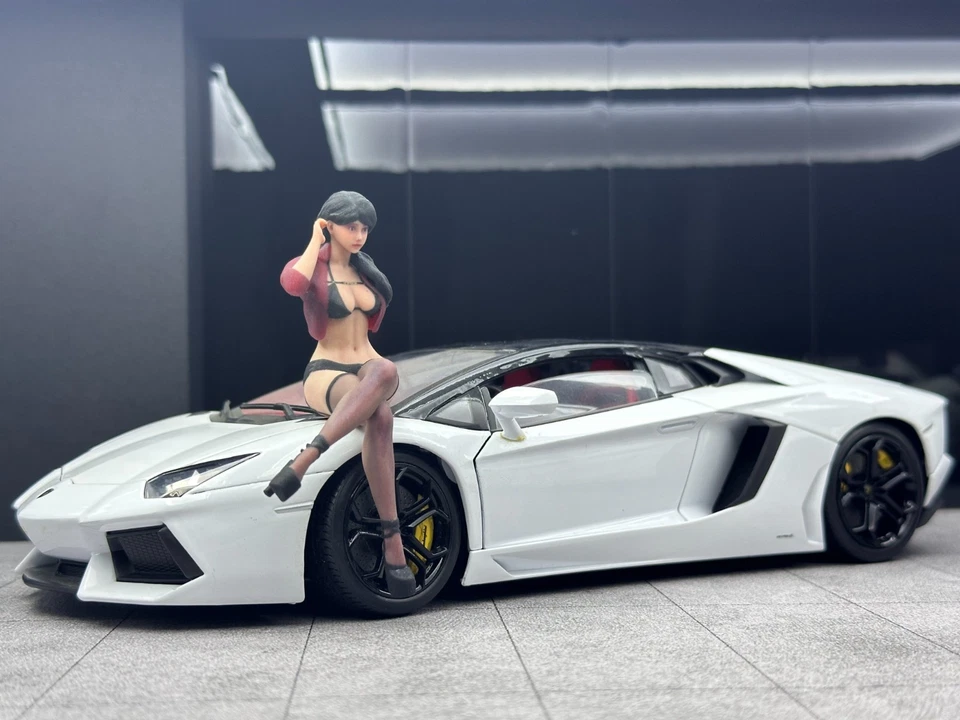 Resin Diorama 1:18 Sexy Stockings Lady Miniature Figurine Doll Toys Scene Props - Image 3 of 4