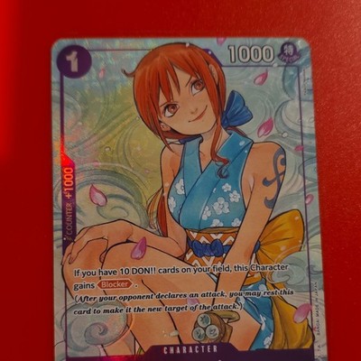 Bandai One Piece CCG Nami Character Card - Special Foil Full Art, 1000 Power