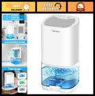 Compact 35OZ Dehumidifier for Home, Ultra Quiet, Auto Shut Off, LED Lights, Idea