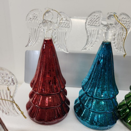 SET OF 5 ILLUMINATED GLASS Angels BY VALERIE Parr-Hill With Gift Boxes NOB - Picture 5 of 10