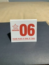 Classic Carl's Jr Table Tent Number Sign 06