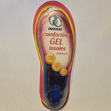 Insogel Comforting Gel Insoles Women, Size 6 - 10 Sealed-Shock Absorbing Gel NEW