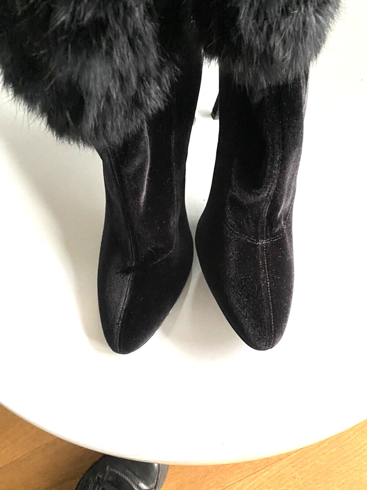 Neuve ! Boots bottines Giuseppe Zanotti 39,5  noir shoes pumps vintage new - Photo 3/4