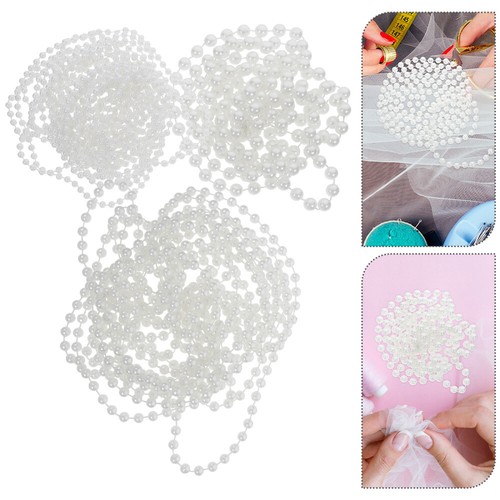 15 pcs Imitation Pearl Bead Chains Bulk Jewelry Chain Link for Jewelry Making - 第 4/12 張圖片