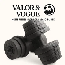 66LB Ensemble de poids réglables pour les ampoules – Paire compacte d'entraînement de force (noir)