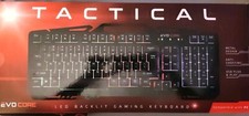 TACTICAL LED Backlit METAL Gaming USB Keyboard/Evo Core PC Mac OS NEW/Rip On Box