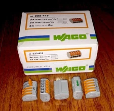 40 pcs of Wago 222-415 Lever Nuts - 5 port  FREE SHIPPING!