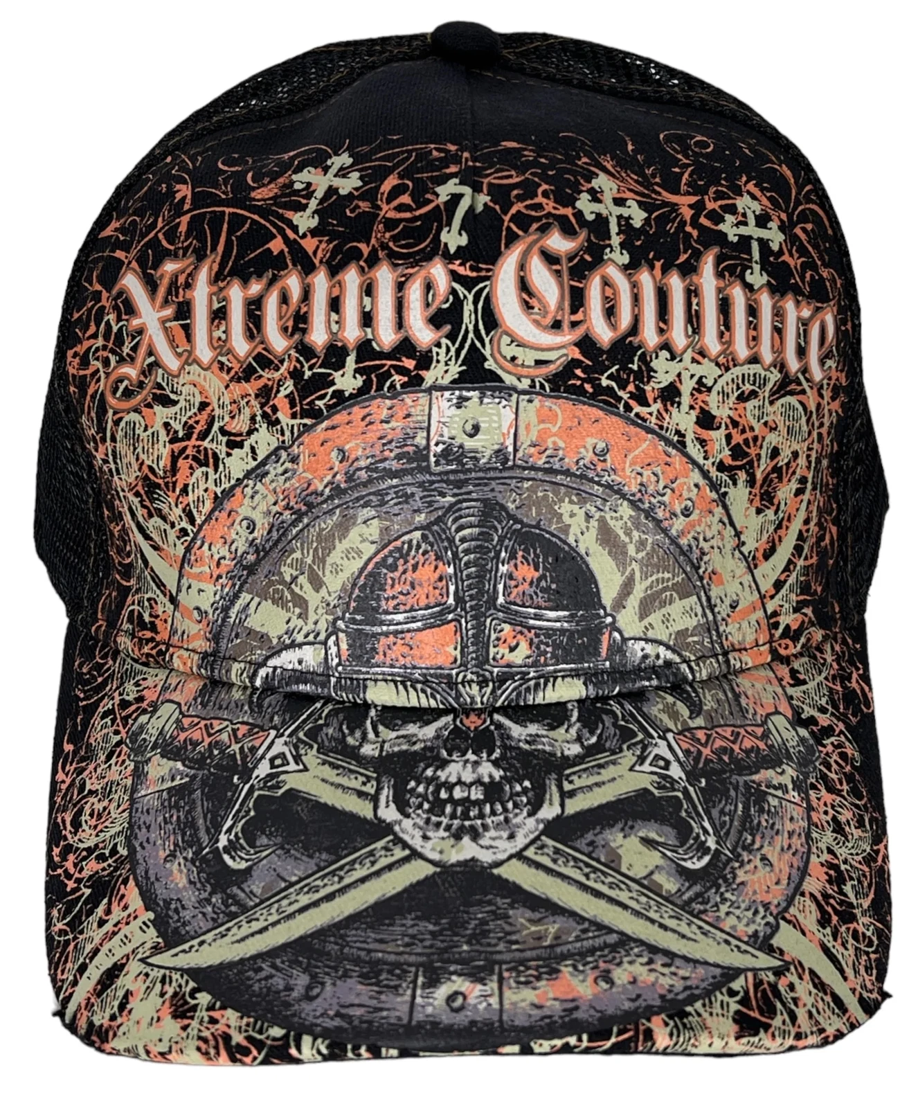 Xtreme Couture By Affliction Men's Trucker Hat Shield OF Glory Style Skull Tatto
Opens in a new wind