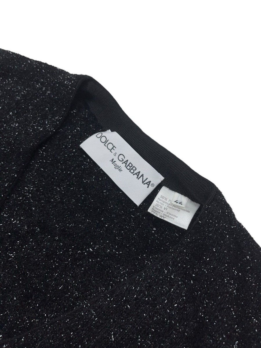Vintage 90s Dolce & Gabbana Maglie Glitter Cardigan Women's / M