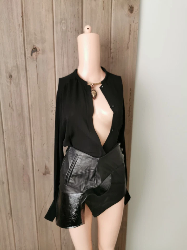 FALDA DE CUERO ANTHONY VACCARELLO TALLA 34 Foto 3 de 4