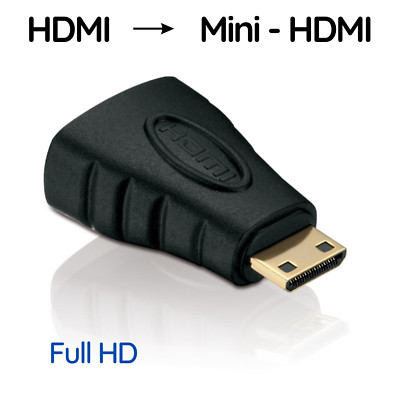 HDMI Buchse auf Mini-HDMI Stecker Adapter vergoldet Highspeed Ethernet