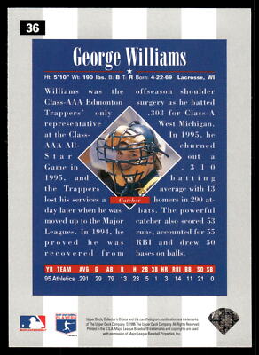 1996 Collector's Choice #36 George Williams Oakland Athletics