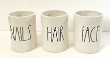RAE DUNN VANITY BATH COSMETIC BATHROOM ORGANIZER SET HAIR NAILS FACE