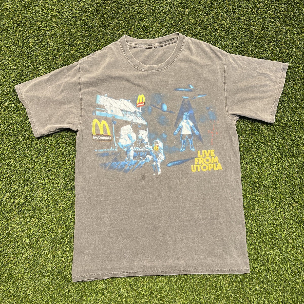 人気話題コラボ!Travis Scott McDonald's Live From Utopia Tee Travis Scott X Mcdonald's Live From Utopia Cactus Jack Tee T