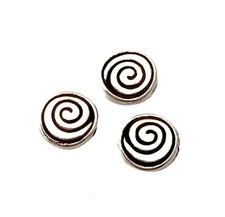 50 Tibetan Silver 8mm Flat Round Coin Two Sided Swirl Spiral Spacer Beads 50 Tibetan Silver 8mm Flat Round Coin Two Sided Swirl Spiral Spacer Beads