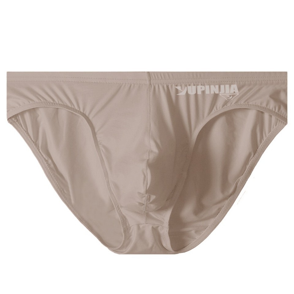 Men's Bikini Pouch Underwear Briefs in Ice Silk Low Waist Stylish