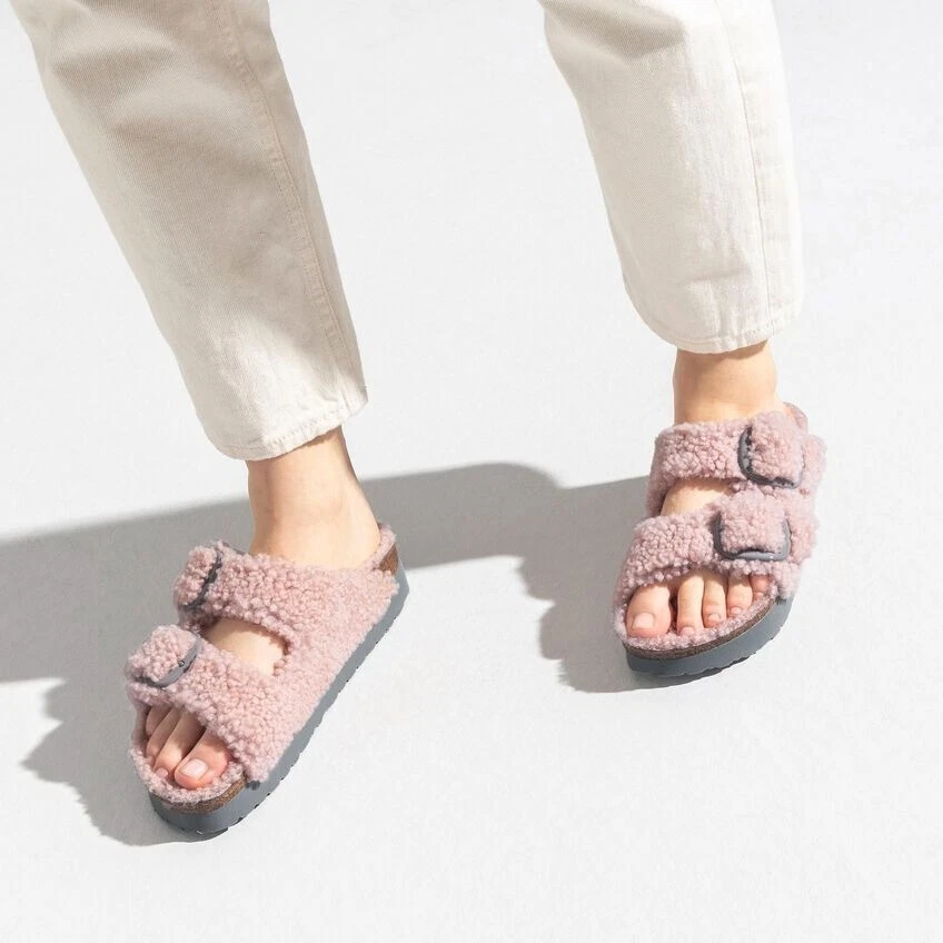 birkenstock arizona shearling teddy