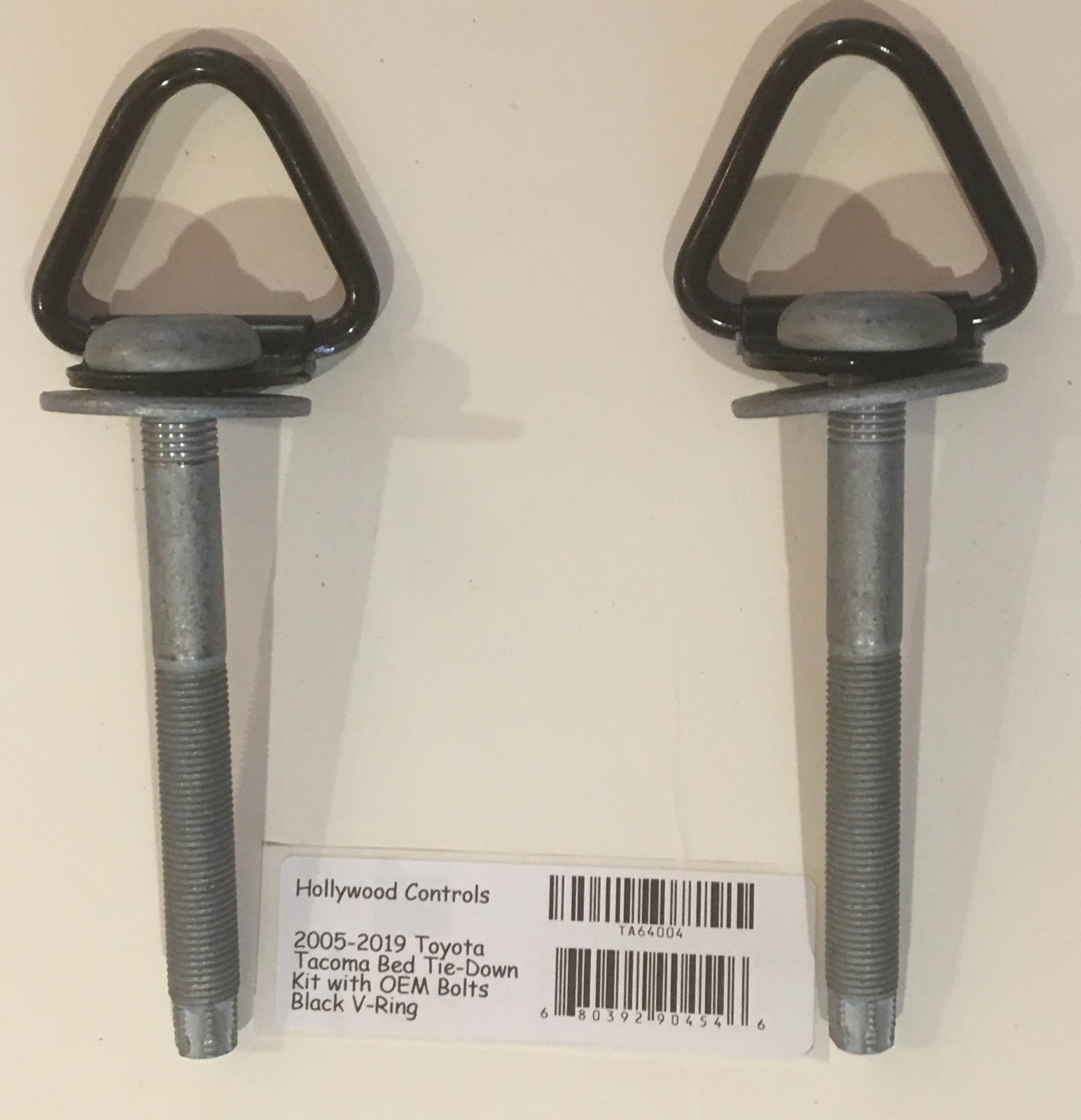 TA64004 NORATTLE VRing Bed Tie Downs (2) Painless NoDrill New