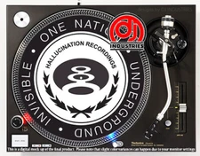 Hallucination Recordings - 7"-12" DJ slipmat for LP turntable record player 