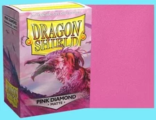 100 DRAGON SHIELD MATTE PINK DIAMOND STANDARD SIZE Card Sleeves deck protector