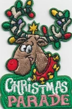 Girl Boy Cub CHRISTMAS PARADE Reindeer Lights Patches Crests Badges SCOUT GUIDE
