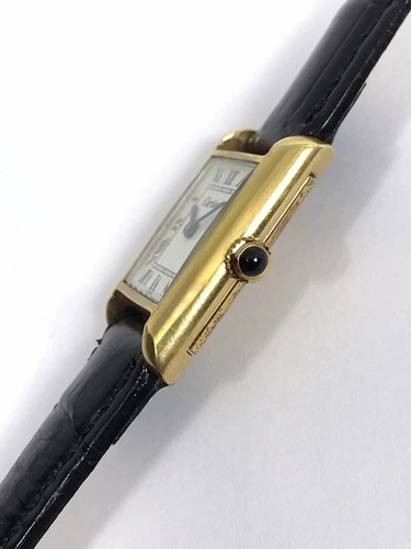 VINTAGE 1978 CARTIER TANK WOMEN'S PRE-MUST 18K ELECTROPLATED 21MM - HAND WIND! - Picture 6 of 16
