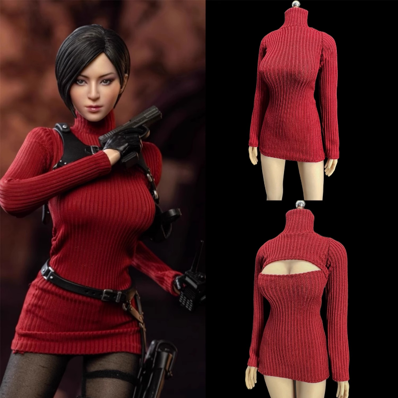 12" Action Figure 1/6 Scale Red Sweater Dress Clothes Sexy Soldier Kninted  | eBay