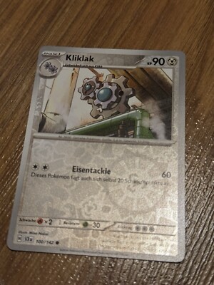 Pokemon Karte: Kliklak 100/142 Stellarkrone SCR Deutsch NM