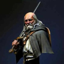 1/12 BUST Resin Figure Model Kit Last Master of the Knights Templar Unpainted
