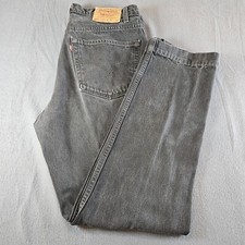 Vintage 90's Levi 505 Orange Tab Jeans Men 38x32 Black Straight Leg Made in USA