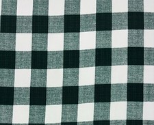 RICHLOOM PLAID CHECK FOREST GREEN WHITE OUTDOOR MULTIUSE FABRIC BY YARD 54"W