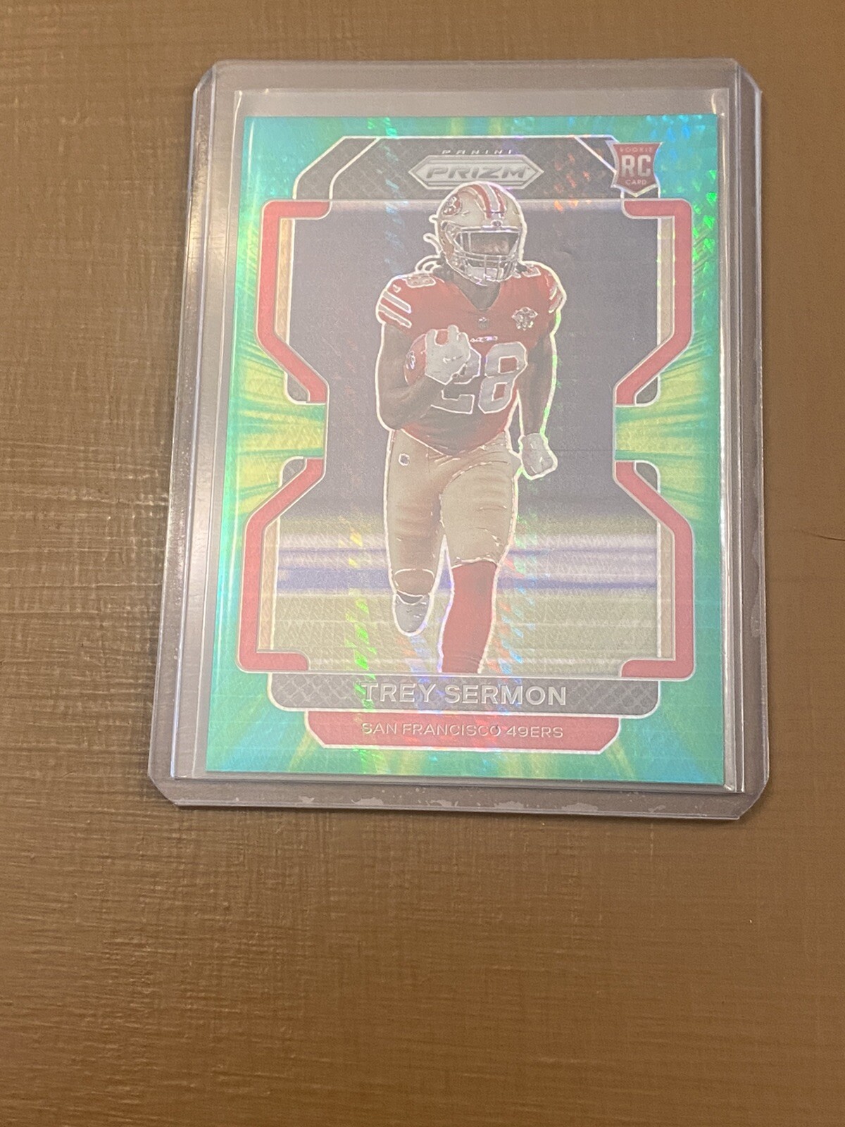 2021 Panini Prizm Trey Sermon Green Hyper Prizm /175 San Francisco 49ers C